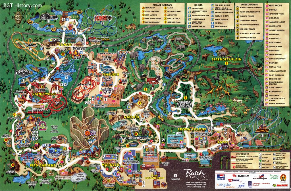 Maps Bgt History Busch Gardens Tampa History Florida Busch 