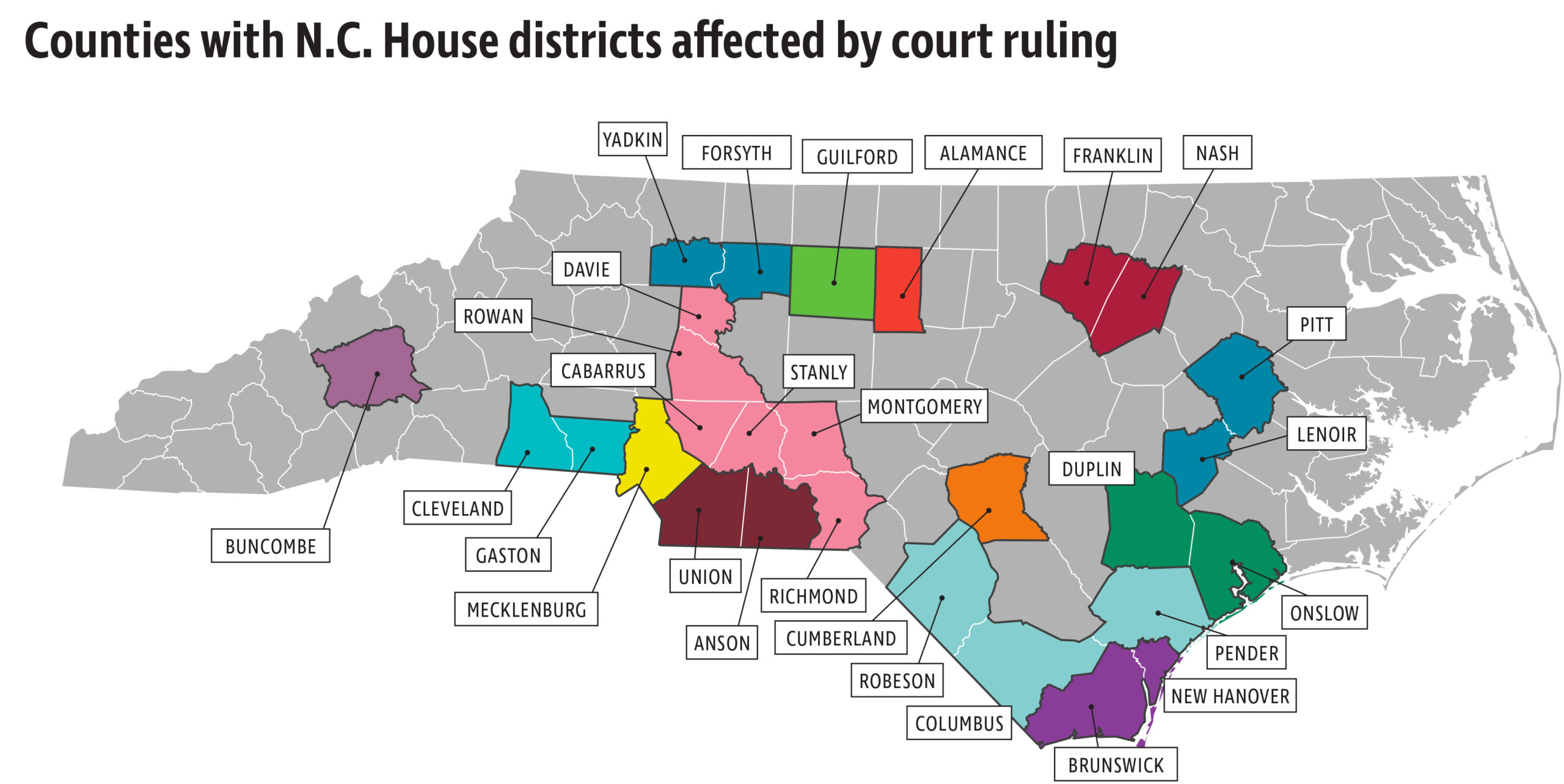 Maps Detail Redistricting Ruling s Potential Impact North Carolina 