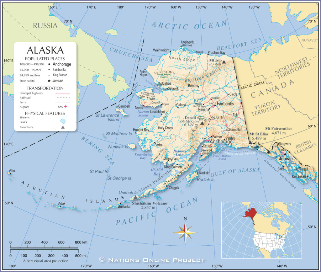 Maps Of Alaska State USA Nations Online Project Wells Printable Map   Maps Of Alaska State Usa Nations Online Project 1024x867 