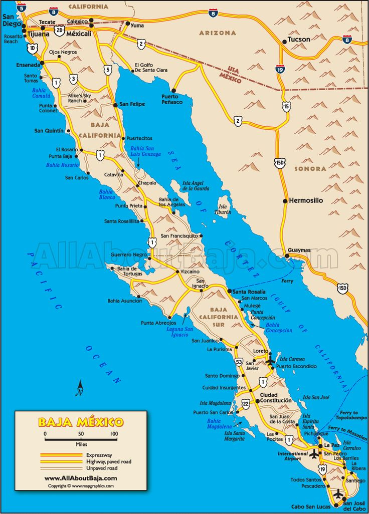 Maps Of Baja Baja Peninsula Map All About Baja Mulege Baja 