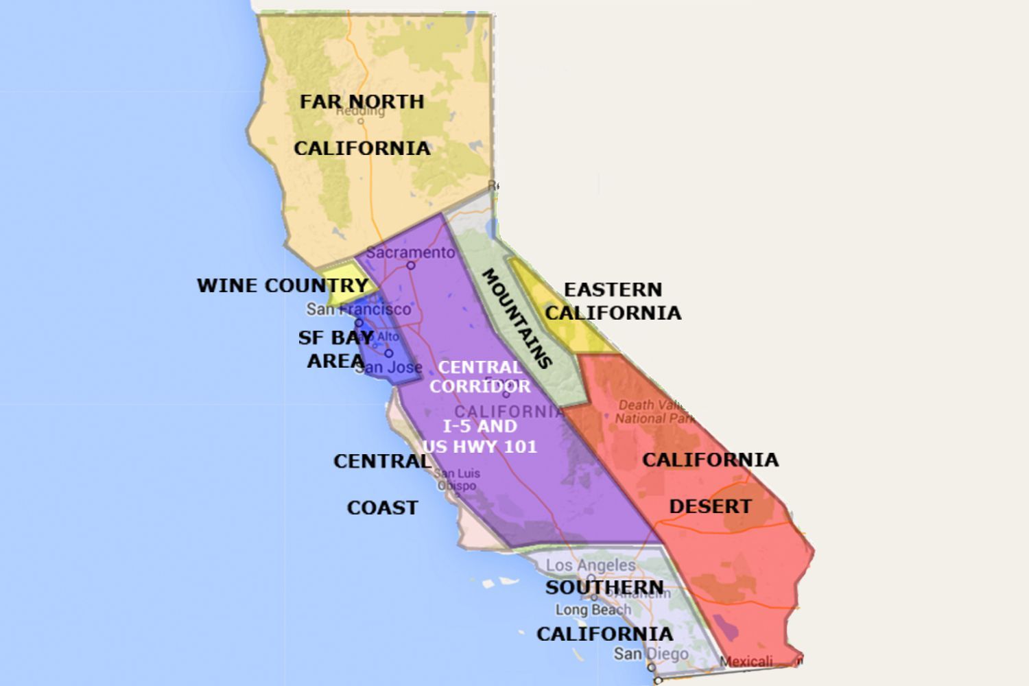 Maps Of California Created For Visitors And Travelers Best Western 