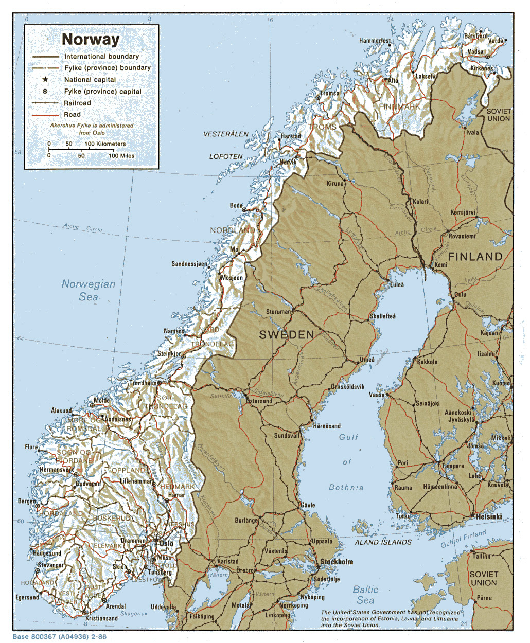 Maps Of Norway Detailed Map Of Norway In English Tourist Map Of 