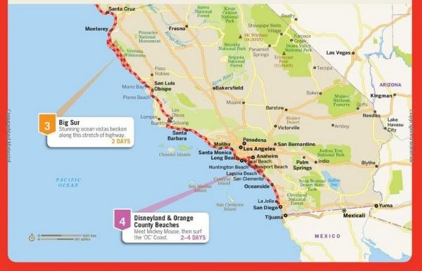 Maps Of The Pacific Coast Highway Free Downloadable Driving Maps Of 