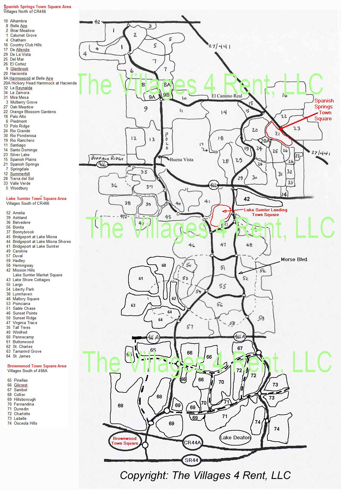 Maps Of The Villages Copyright Tee Up Realty LLC Garden Town 