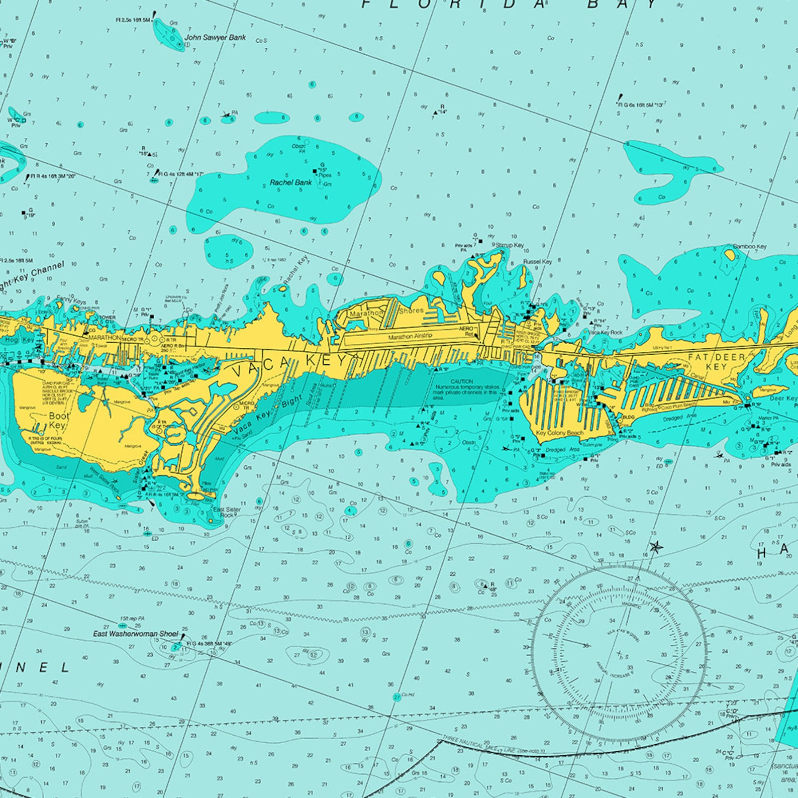 Florida Keys Nautical Map Wells Printable Map