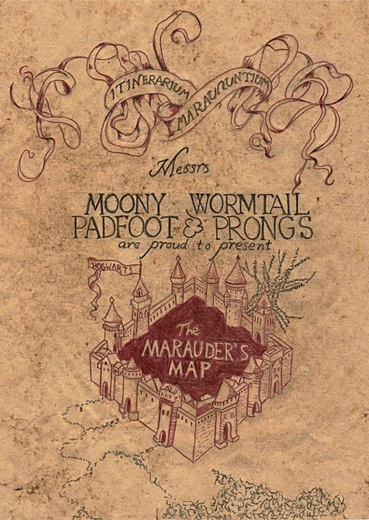 Marauder s Map Harry Potter Harry Potter Marauders Map The 