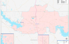 Marion County TX Wall Map Color Cast Style By MarketMAPS