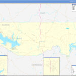 Marion County TX Zip Code Wall Map Basic Style By MarketMAPS