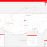 Marion County TX Zip Code Wall Map Red Line Style By MarketMAPS