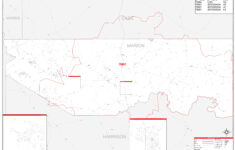 Marion County TX Zip Code Wall Map Red Line Style By MarketMAPS