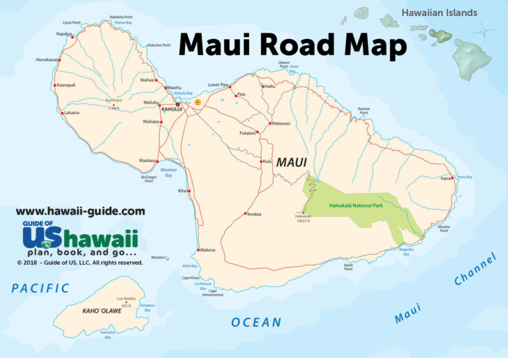 Maui Road Map Printable