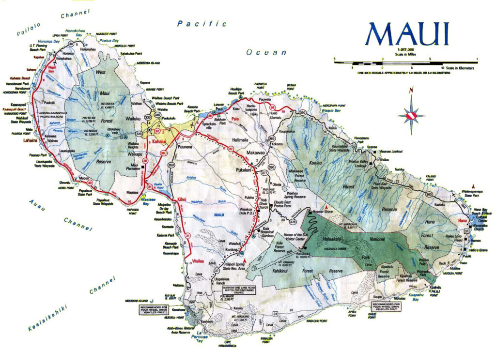 Maui Road Map Printable Printable Maps 2 1024x725 