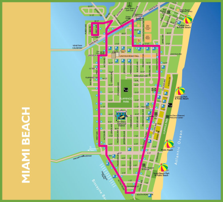 Printable Map Of Miami Beach