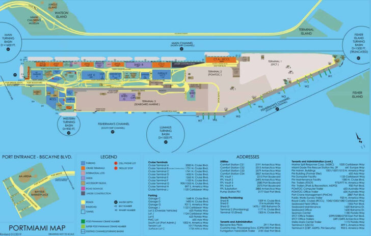 Miami Cruise Terminal Map