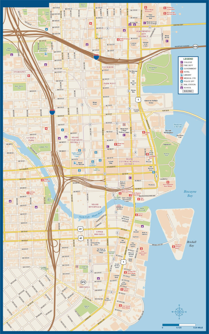 Miami Downtown Map