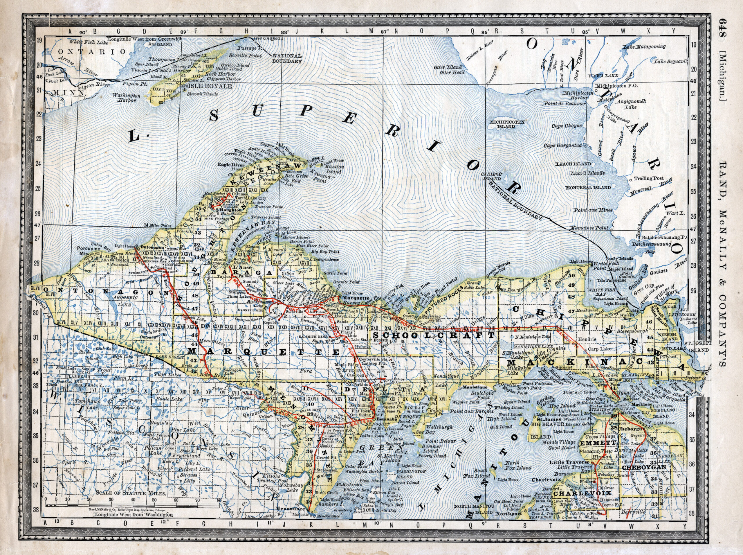 Michigan Upper Peninsula Map Road Carolina Map