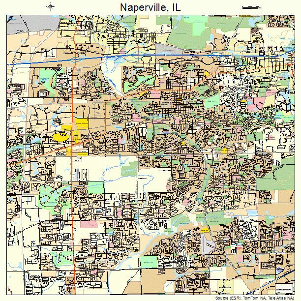 Naperville Illinois Street Map 1751622