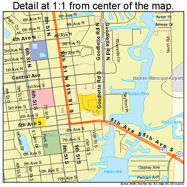 Naples Florida Street Map 1247625