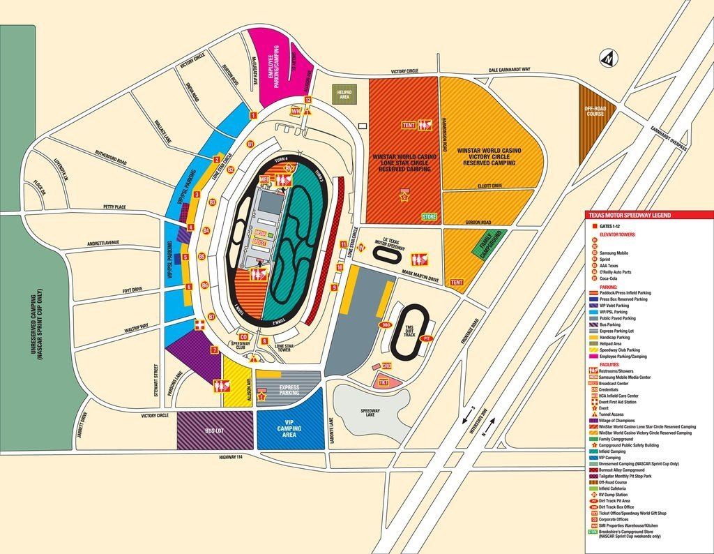 Nascar Seating Charts Race Track And Speedway Maps Texas Motor 