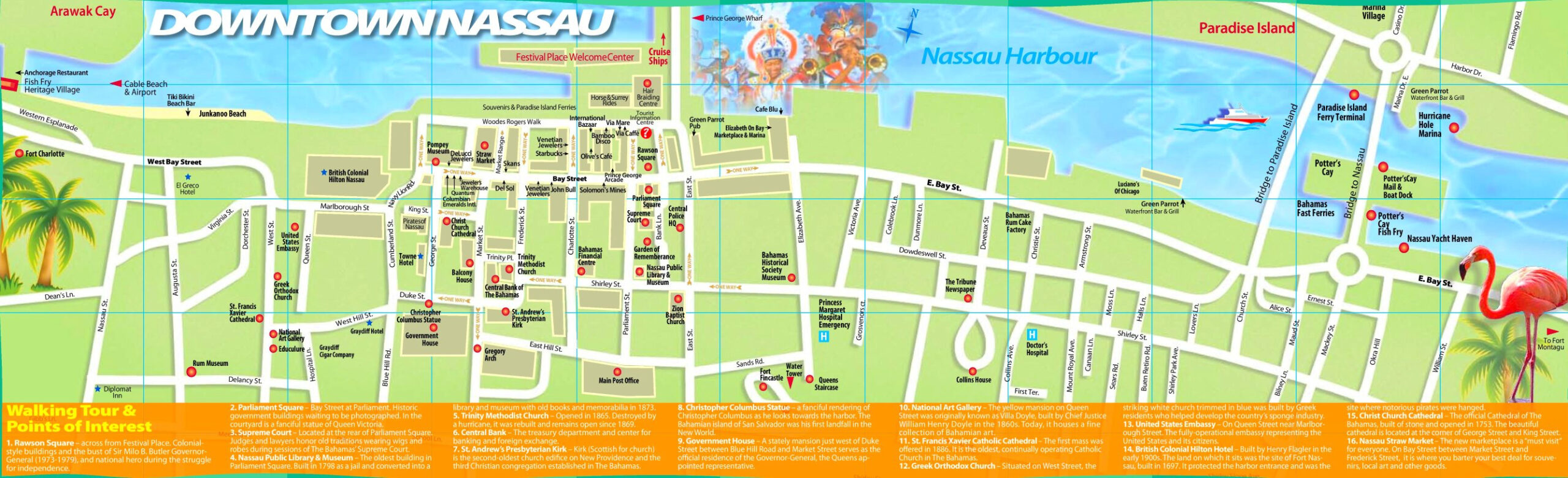 Nassau Tourist Map