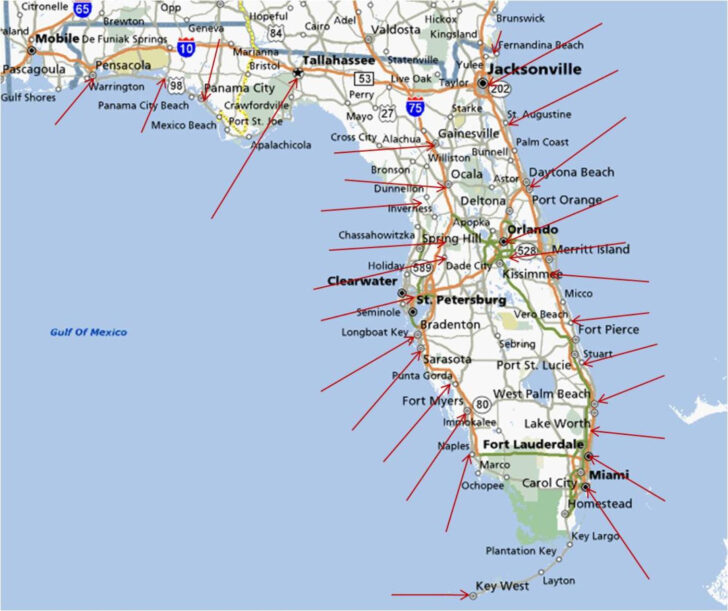 Florida Gulf Coast Map