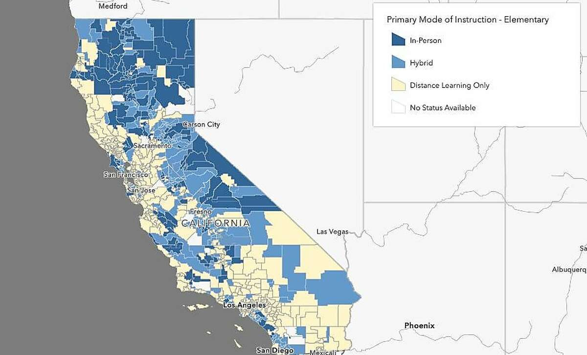 New Maps Showing Which California School Districts Are Open Reflect Big 