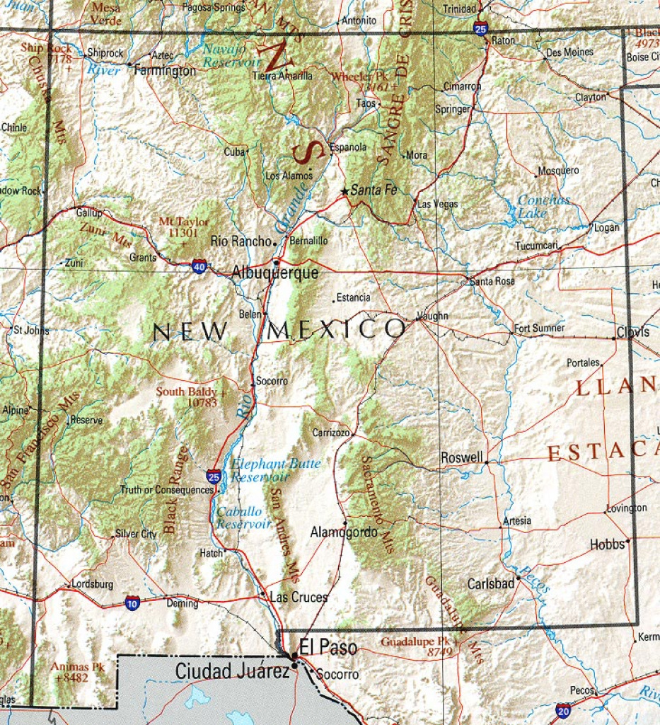 New Mexico State Map Pdf Printable Map
