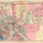 New Rail Road And County Map Of Northern California And Nevada Art