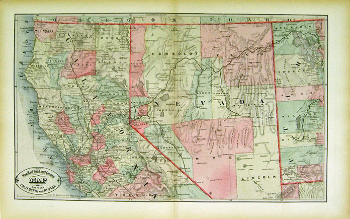 Road Map Of Northern California And Nevada