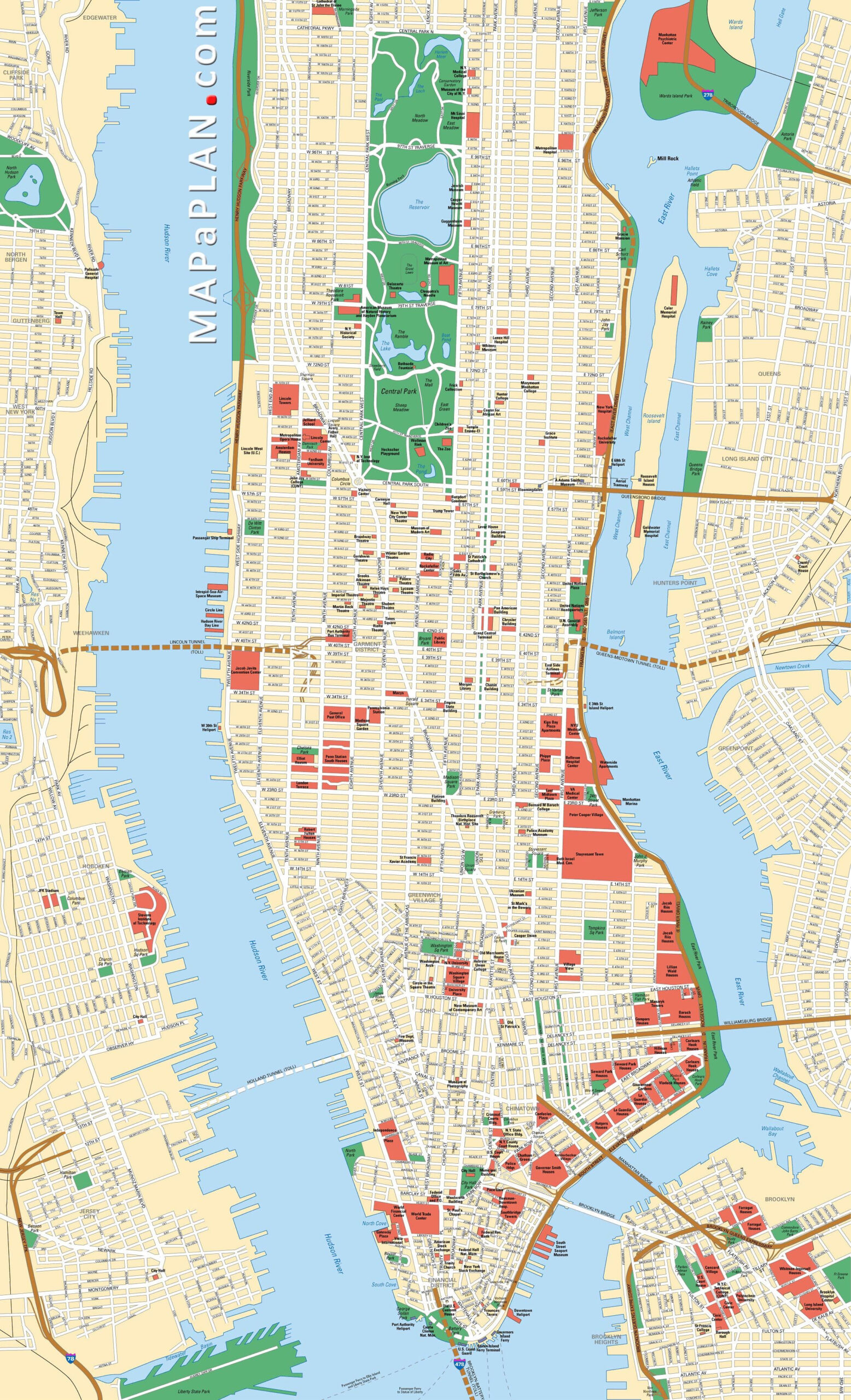 New York Map Google Search Map Of New York New York City Travel 