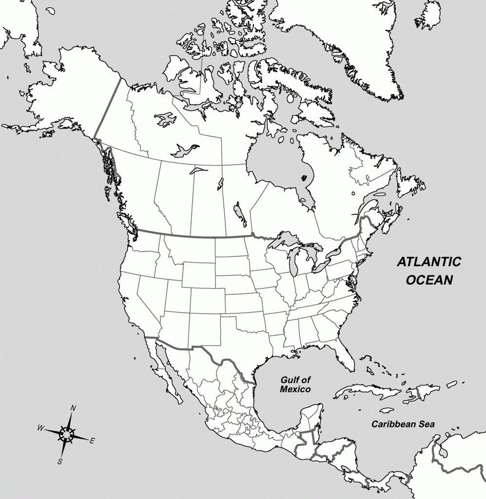 North America Blank Map North America Atlas For Printable Map Of The 