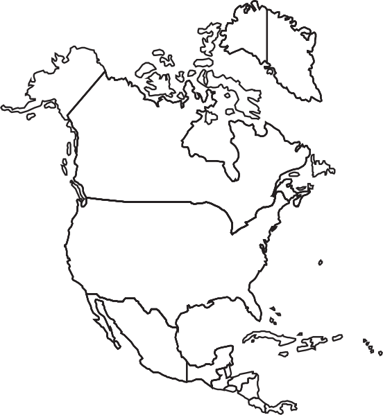 North America Outline Map Clip Art At Clker Vector Clip Art 