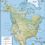 North America Physical Map Map Of North America Physical