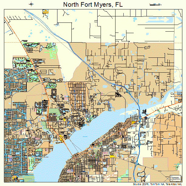 North Fort Myers Florida Street Map 1249350