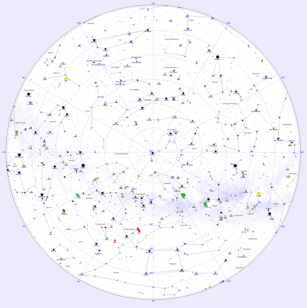 Northern Constellations Constellation Guide Pertaining To Printable 