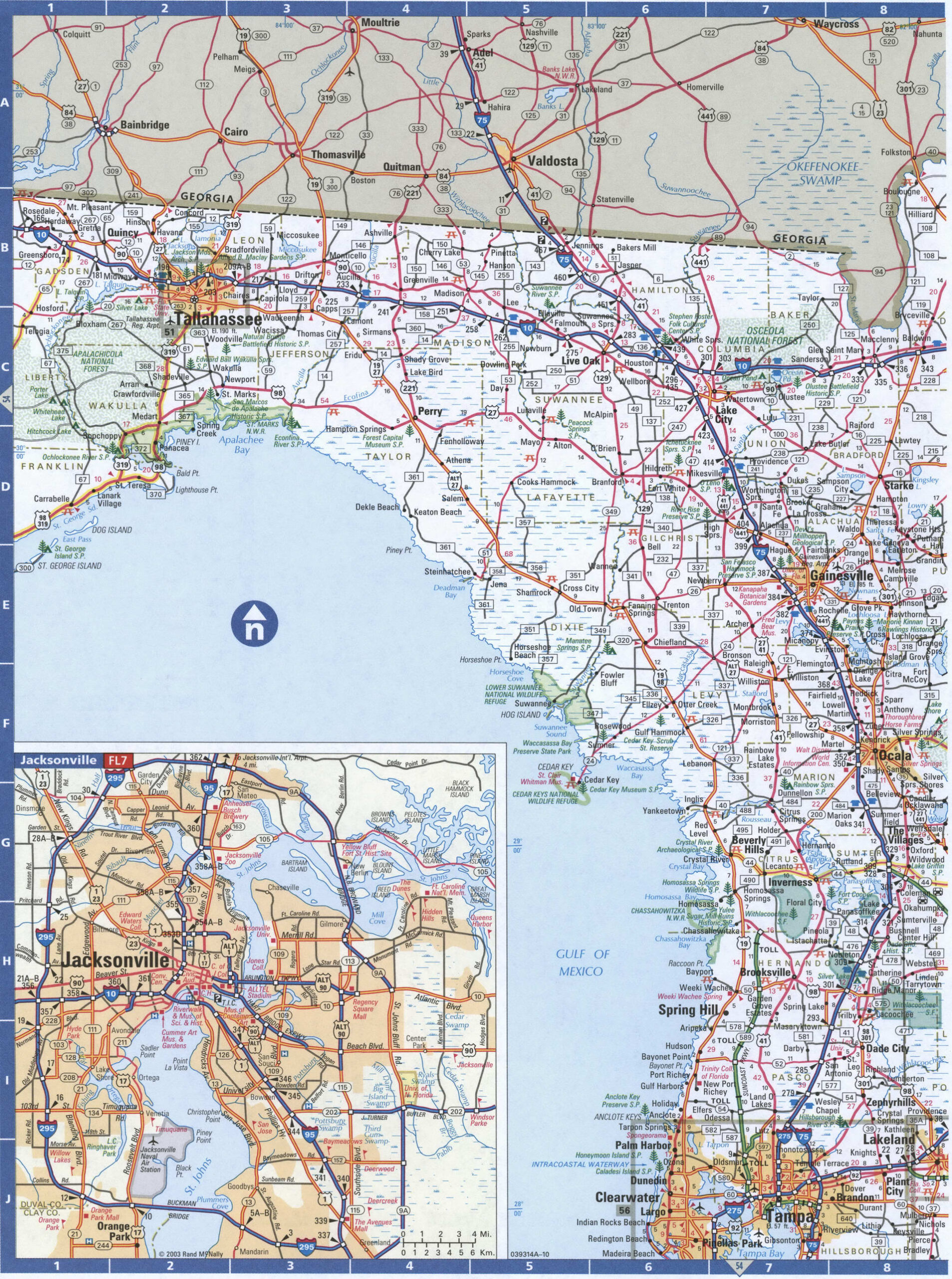 Northern Florida Map With Cities Map Of England Shires