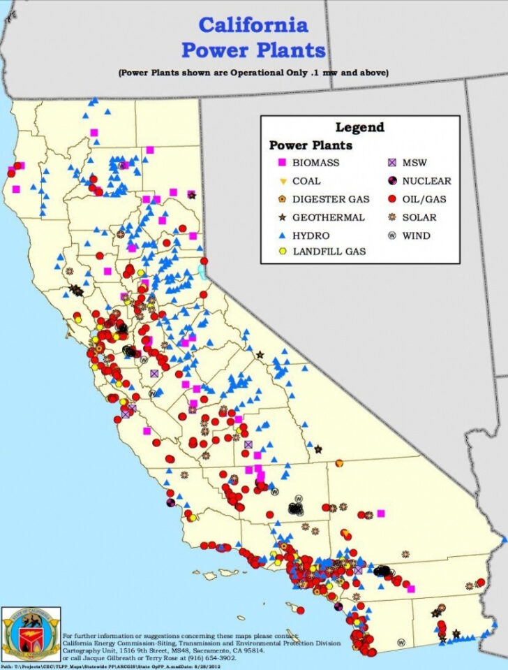 Nuclear Power Plants In California Map