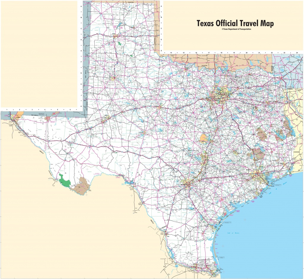 Official Texas Highway Map Printable Maps
