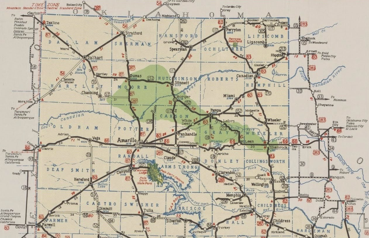 Old Highway Maps Of Texas Texas Panhandle Road Map Printable Maps