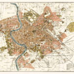 Old Map Of Rome In 1904 Buy Vintage Map Replica Poster Print Or