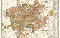 Old Map Of Rome In 1904 Buy Vintage Map Replica Poster Print Or