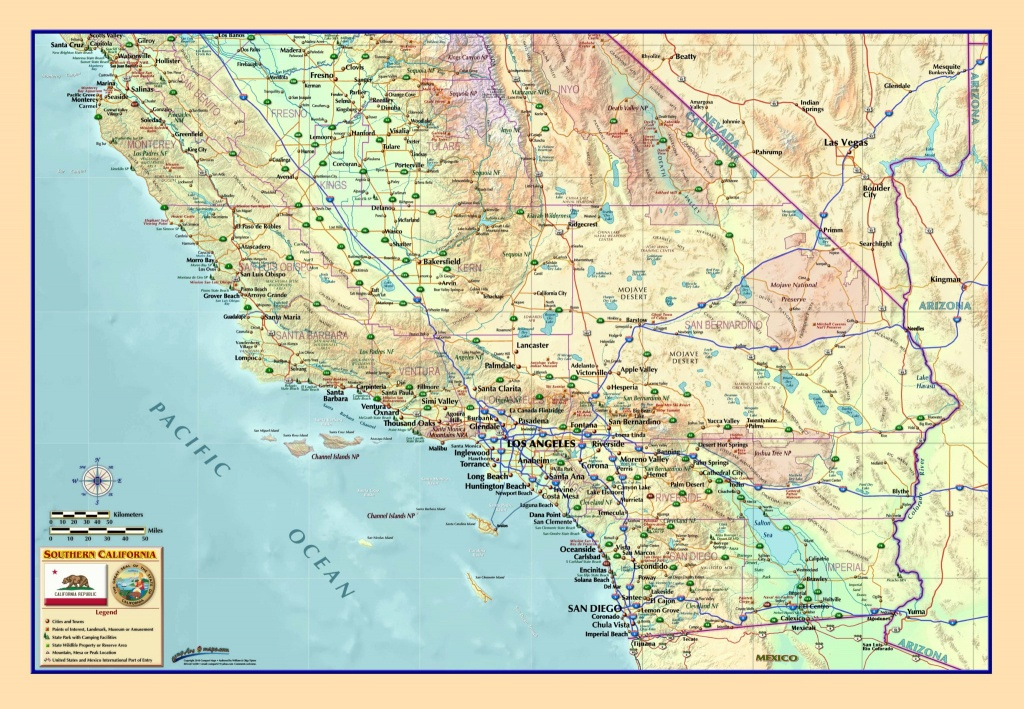 Online Maps Southern California Road Map Detailed Map Of Southern 