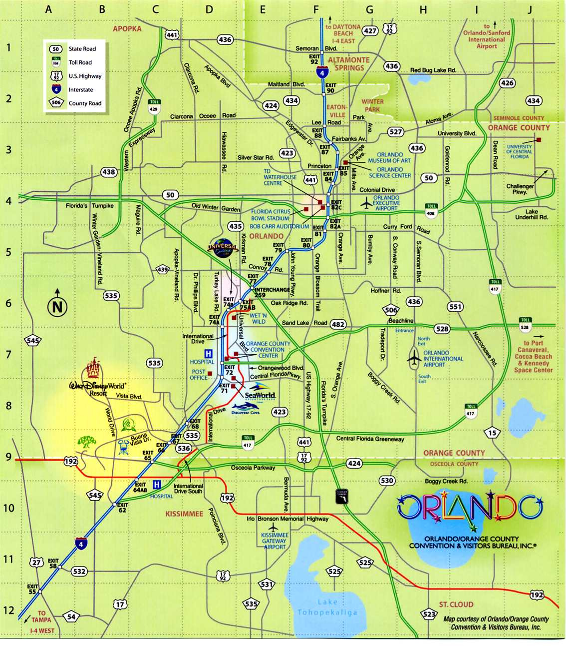 Orlando Florida Map Free Printable Maps