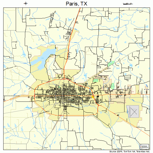 Paris Texas Street Map 4855080