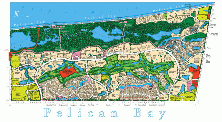 Pelican Bay Street Map Naples Florida