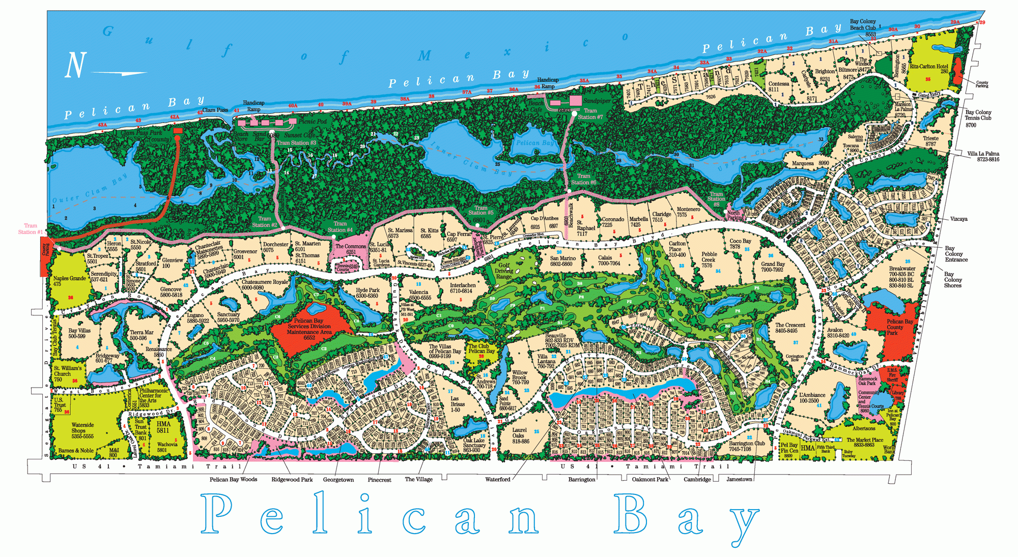 Pelican Bay Street Map Naples Florida | Wells Printable Map