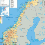 Physical Map Of Norway Ezilon Maps