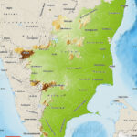 Physical Map Of Tamil Nadu Shaded Relief Outside