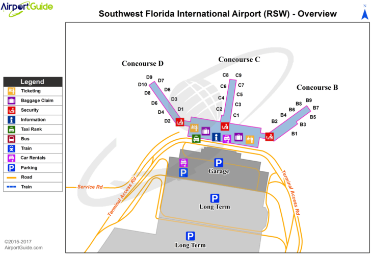 Avelo Location At Fort Myers Airport Florida Rsw Terminal Map