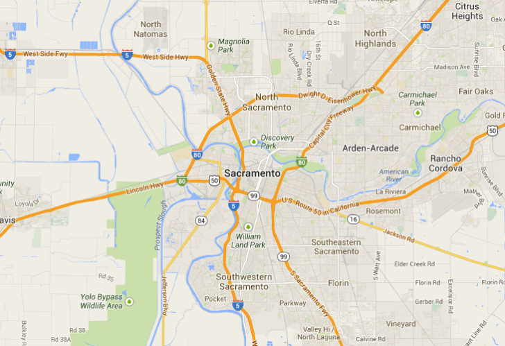 Google Maps Sacramento California